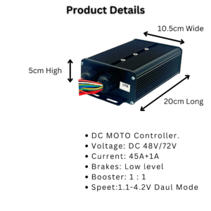 Sine Wave E Bike Controller ESC In Black 1000W 2000W 3000W 45 Amp Suits 48V 52V 60V 72V Batteries