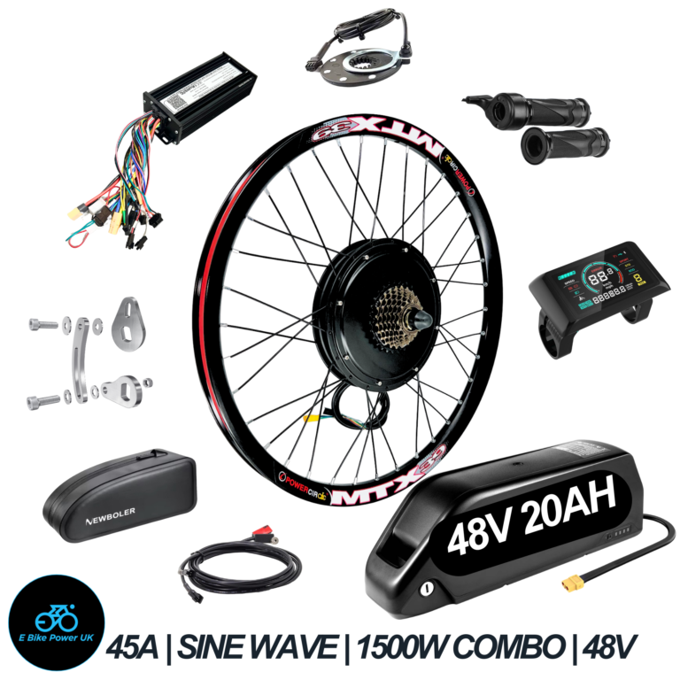 1500W E-Bike Conversion Kit Samsung 48V 20AH Battery Colour Display Original MTX39 Rim Rear Wheel 7 Speed