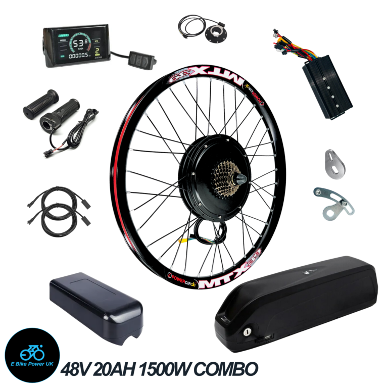 1500W E-Bike Conversion Kit LG 48V 20AH Battery Colour Display Original MTX39 Rim Rear Wheel 7 Speed