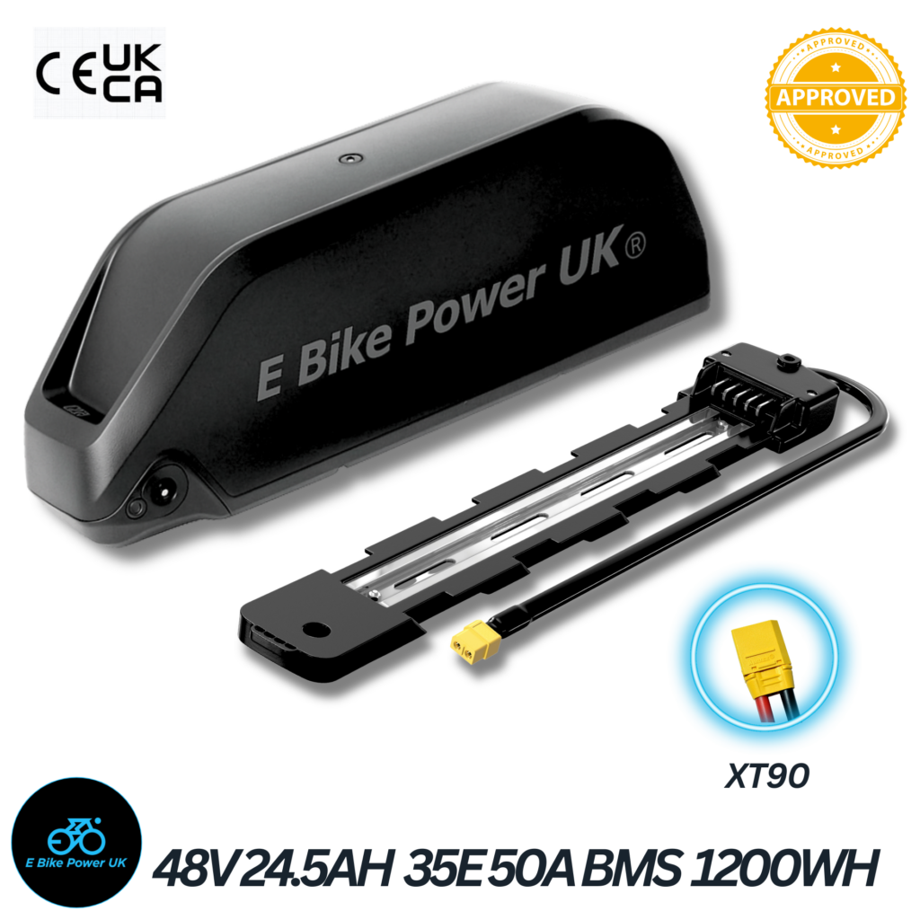 48V 24.5AH E Bike Battery 50A BMS Poly 9 Grade A 18650 3500mah Cells 250W-2000W