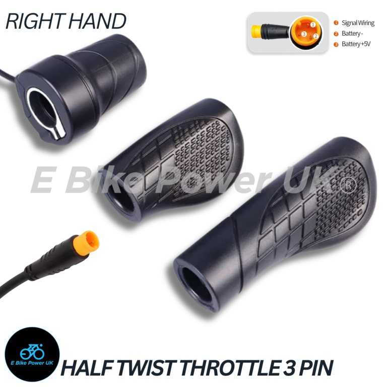 Half Twist Throttle Electric Ebike Right Hand 3 Pin E Bike Grip Twist Throttle