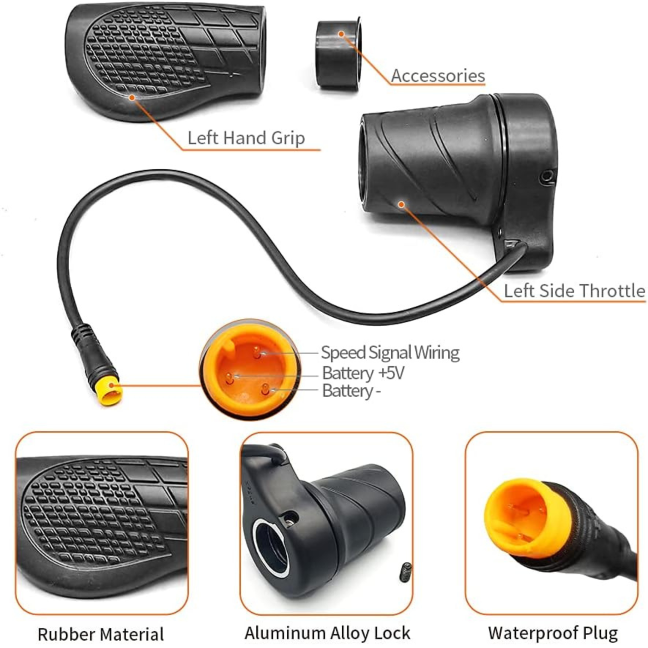 Ebike Throttle, 1 Pair 3 Wires Universal E-bike Bhutan - Foto 10