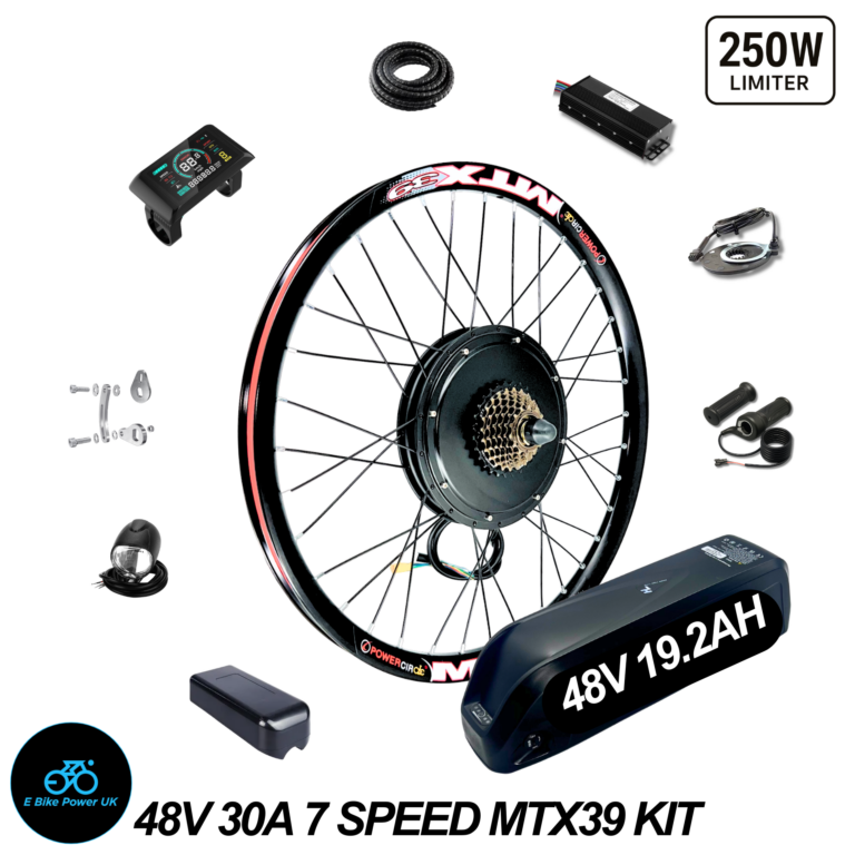 48V 1000W Electric Bike Conversion Kit – Rear Wheel + 19Ah LG Battery 1000WH | 7-Speed E-Bike Upgrade 26″ 27.5″ 29″