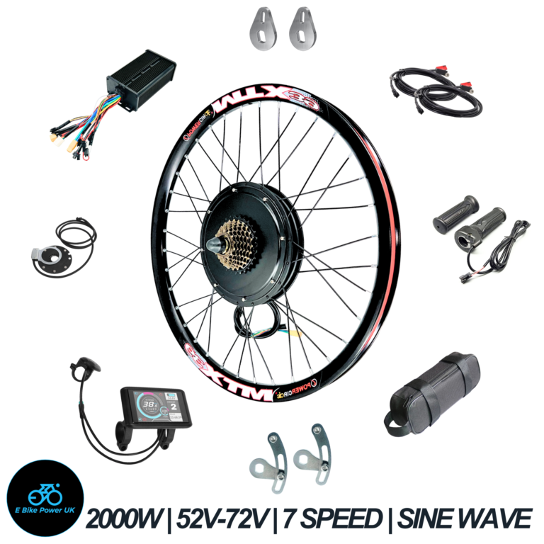 The Ultimate Electric 2000W 52V 60V 72V Rear Wheel EBike Conversion Kit Original MTX39 Rim High Torque Motor