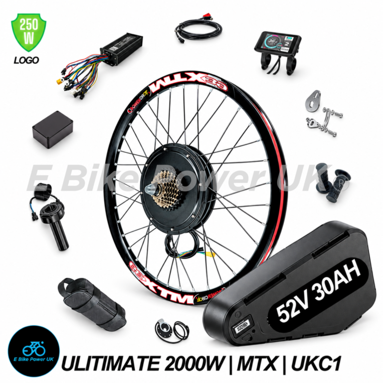 The Ultimate Electric 2000W 52V 30AH Rear Wheel EBike Conversion Kit Original MTX39 Rim High Torque Motor
