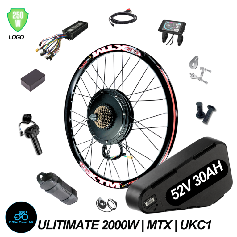 The Ultimate Electric 2000W 52V 30AH Rear Wheel EBike Conversion Kit Original MTX39 Rim High Torque Motor