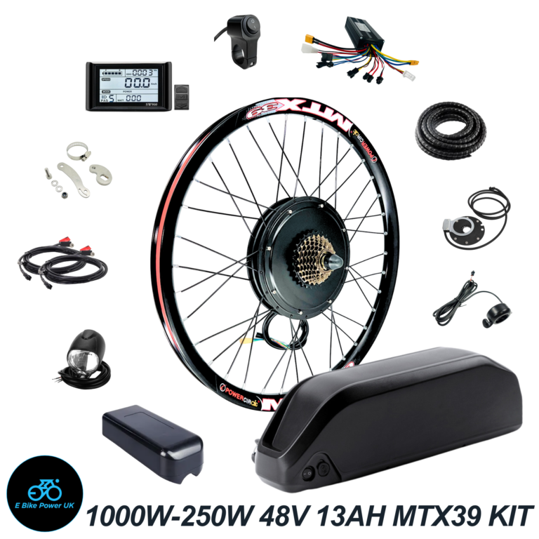 Electric Bike Conversion Kit 48V 1000W/250W MTX  7 Speed Rear Wheel & Battery 26″ 27.5″ 29″