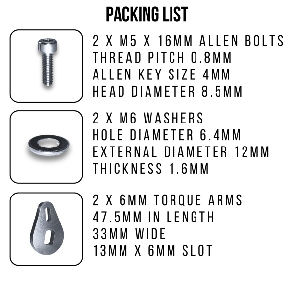 ebike torque arms