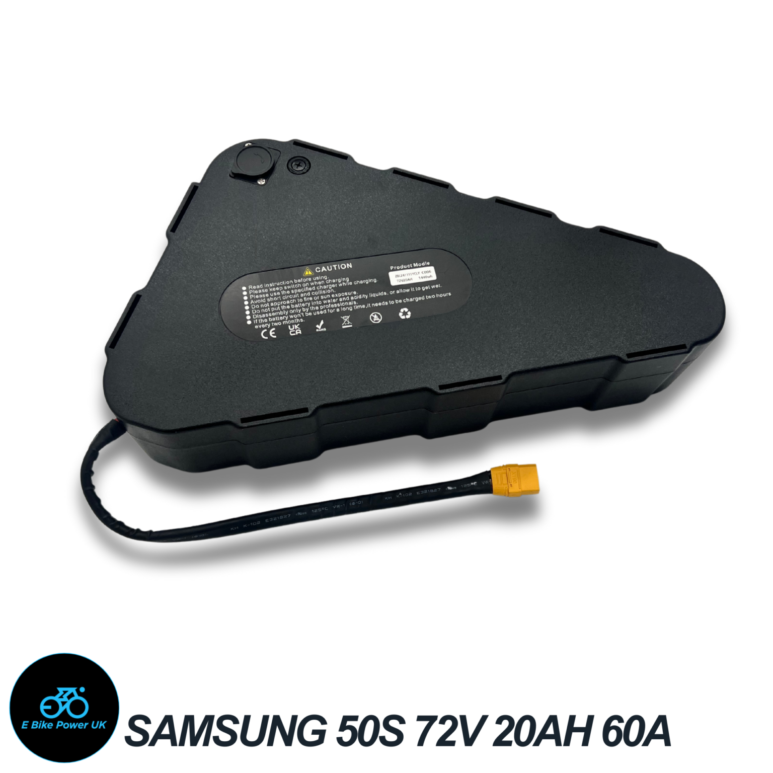 72v 20ah Lithium E bike battery 60A BMS Samsung 21700 50S Triangle ...