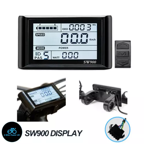 SW900 LCD Display Control Panel 24,36,48,72V EBike Electric Bicycle Screen 5 Pin