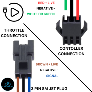 Sur Ron EBike Twist Throttle Grips Waffle Grip All Colours 3 Pin SM JST Plug Suits DIY EBike's