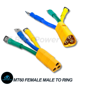 MT60 O Ring Connector Converter Ebike Phase Terminal 12AWG, Green, Yellow, Blue