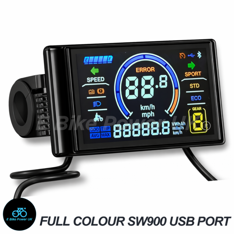 Full Colour EBike Display SW900 36V-72V USB Port Electric Bicycle Screen Panel