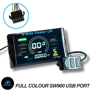 Full Colour EBike Display SW900 36V-72V USB Port Electric Bicycle Screen Panel