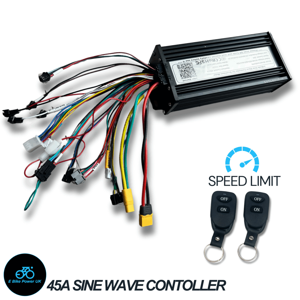 Sine Wave E Bike Controller ESC In Black 1000W 2000W 3000W 45 Amp Suits 48V 52V 60V 72V Batteries