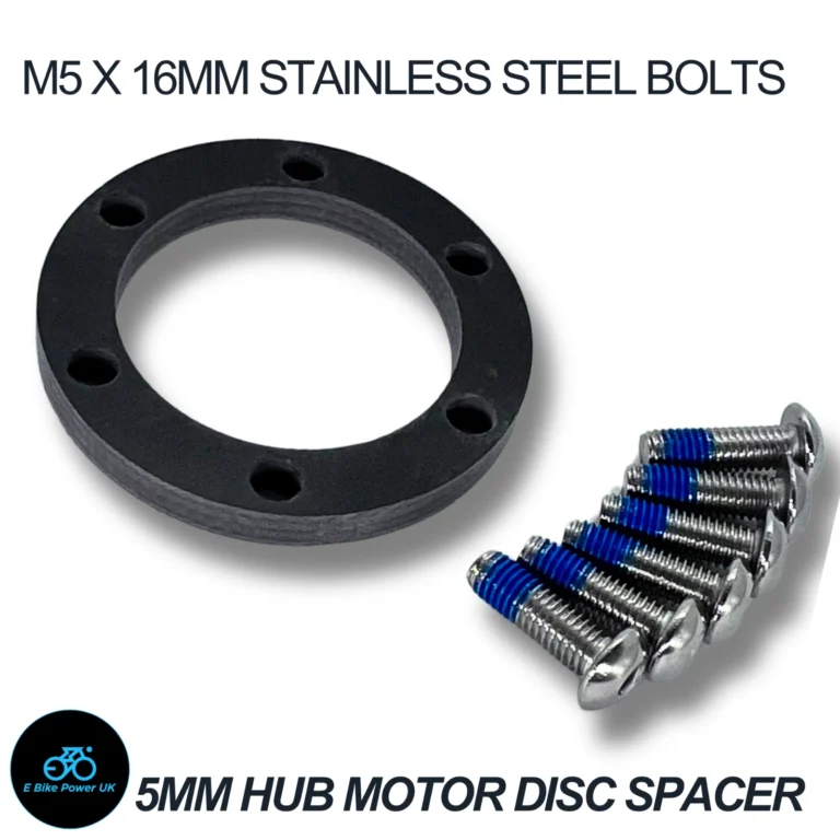 Hub Motor Disc Brake Rotor Spacer 5mm Thick 6 Bolts M5 x 16mm Allen Head Bolts