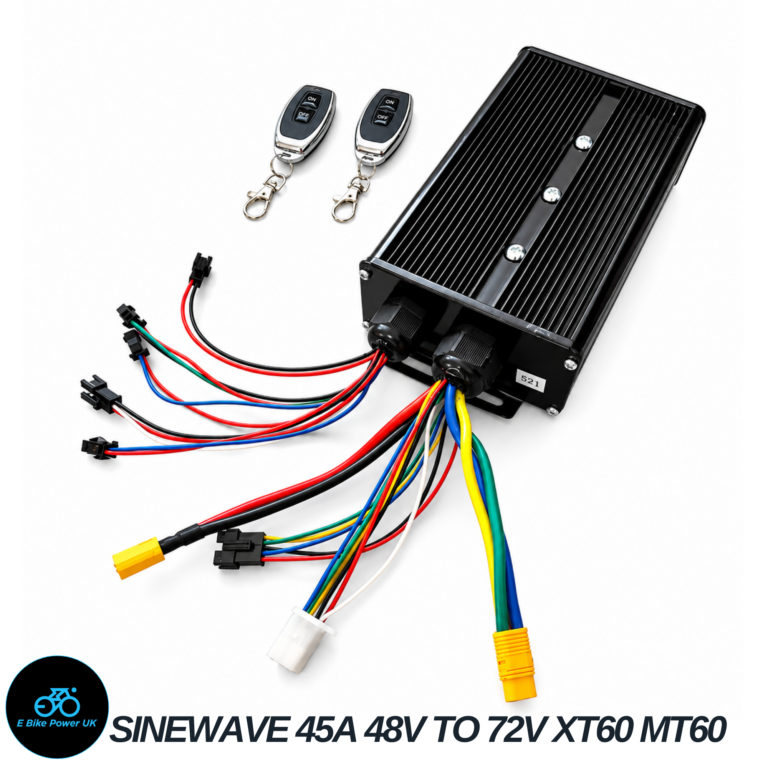 Sine Wave E Bike Controller ESC In Black 1000W 2000W 3000W 45 Amp Suits 48V 52V 60V 72V Batteries