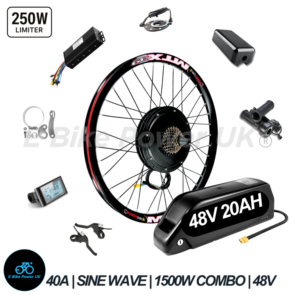 1500W E-Bike Conversion Kit Samsung 48V 20AH Battery SW900 Display Original MTX39 Rim Rear Wheel 7 Speed