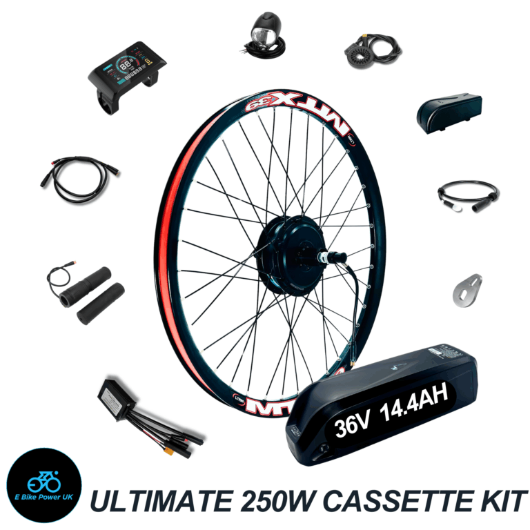Ultimate MTX 36V 250W E Bike Conversion Kit Cassette 7-11 Speed Rear Wheel