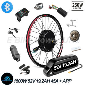 1500W E-Bike Conversion Kit LG 52V 19.2AH Battery SW900 Colour Display Original MTX39 Rim Rear Wheel 7 Speed