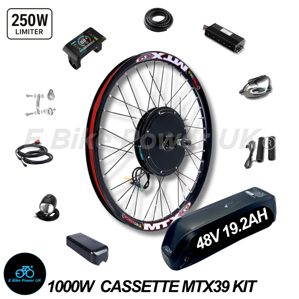 1500W E-Bike Conversion Kit LG 52V 19.2AH Battery SW900 Display Original MTX39 Rim Rear Wheel 7 Speed