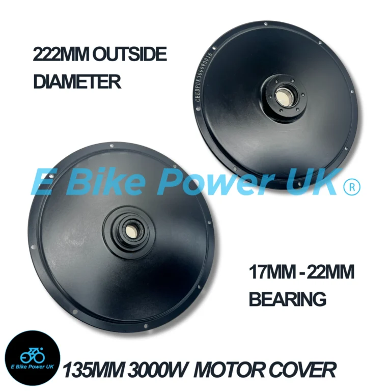 3000W Motor Side Cover Plate Freewheel & Brake Side 17mm & 22mm Bearing Black