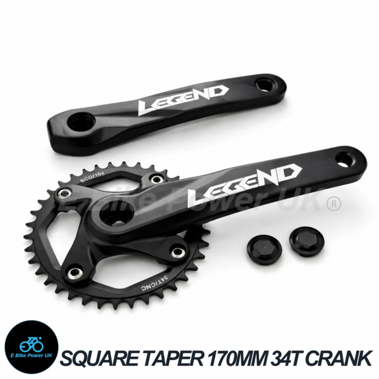 Square Taper Crank Set 170mm 34T 104BCD Aluminium Black MTB E-Bike
