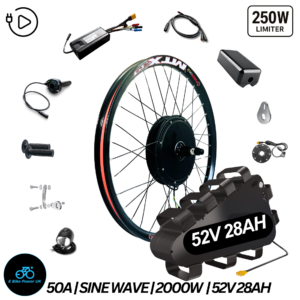 2000W E-Bike Conversion Kit Rear Wheel 50A Controller UKC1 Display 48V 52V Battery Cassette or Freewheel