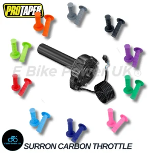 carbon-surron-throttle-twist-grips-waffle-grip-all-colours-3-pin-sm-jst-plug-uk