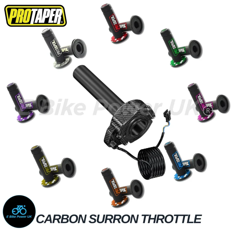 Carbon SurRon E Bike Full Twist Throttle Grips All Colours 3 Pin SM JST Plug