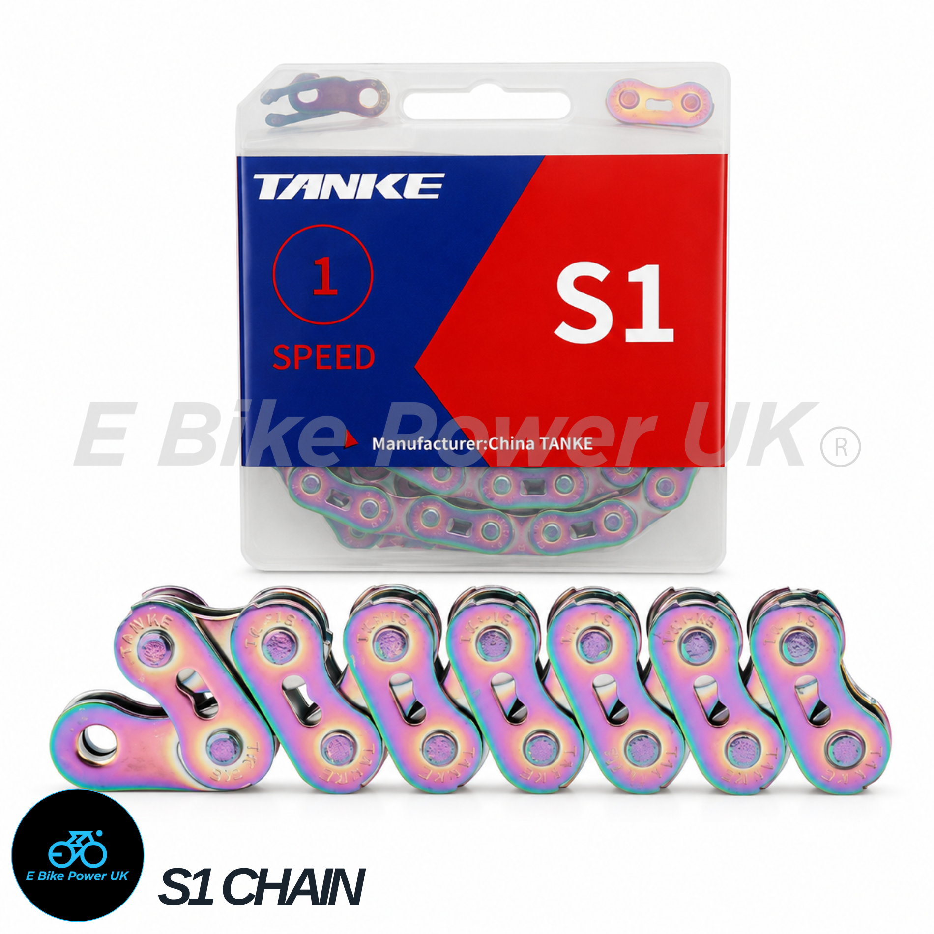 Single Speed Bike Chain 100 Link 1/2″ x 1/8″ E BIKE, Jump Bike BMX Fixed Gear City – TANKE